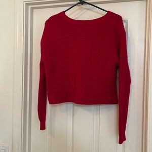 NWOT Hollister Red Open Back Sweater Size L